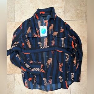 NWT Monki button up shirt with an optional belt